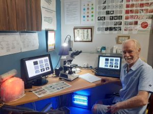 Dave at his Workstation